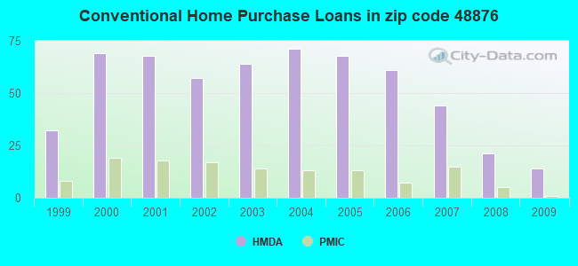 Conventional Home Purchase Loans in zip code 48876