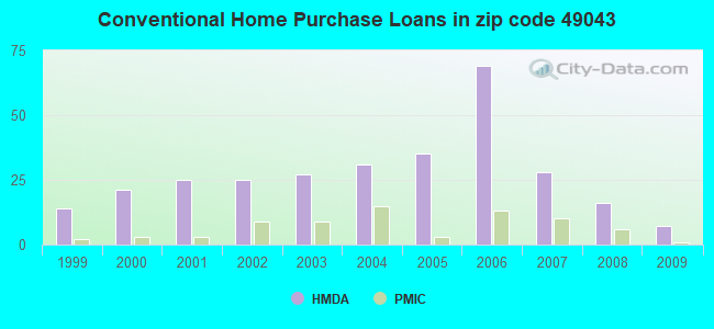 Conventional Home Purchase Loans in zip code 49043