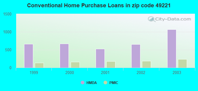 Conventional Home Purchase Loans in zip code 49221