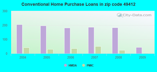 Conventional Home Purchase Loans in zip code 49412