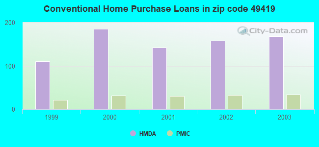 Conventional Home Purchase Loans in zip code 49419