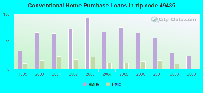 Conventional Home Purchase Loans in zip code 49435