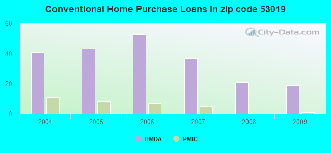 Conventional Home Purchase Loans in zip code 53019