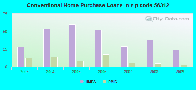 Conventional Home Purchase Loans in zip code 56312
