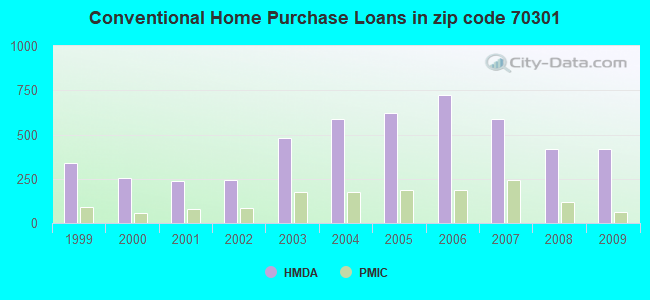Conventional Home Purchase Loans in zip code 70301