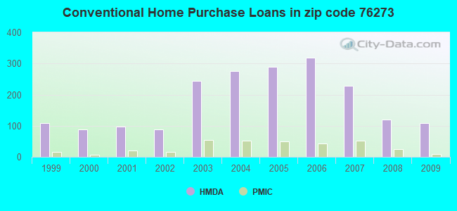 Conventional Home Purchase Loans in zip code 76273