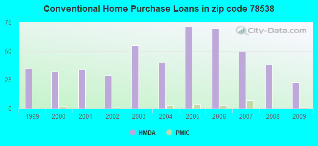 Conventional Home Purchase Loans in zip code 78538
