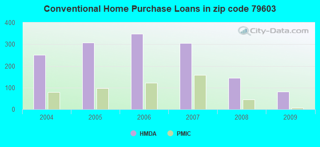 Conventional Home Purchase Loans in zip code 79603