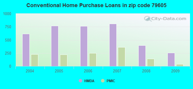 Conventional Home Purchase Loans in zip code 79605