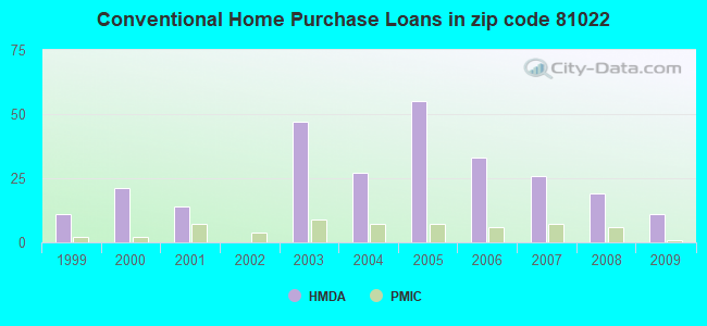 Conventional Home Purchase Loans in zip code 81022