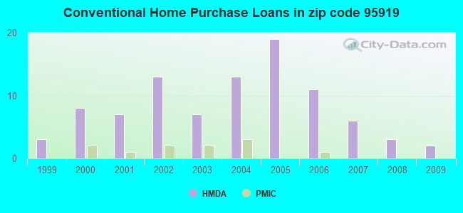 Conventional Home Purchase Loans in zip code 95919