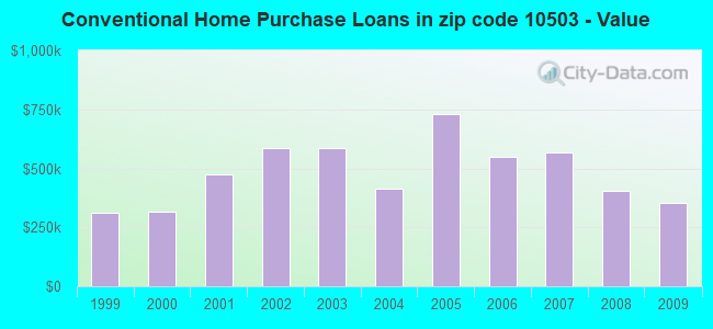 Conventional Home Purchase Loans in zip code 10503 - Value