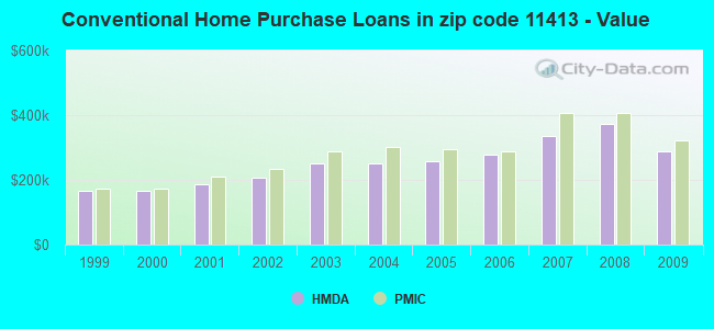 Conventional Home Purchase Loans in zip code 11413 - Value