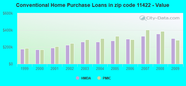 Conventional Home Purchase Loans in zip code 11422 - Value