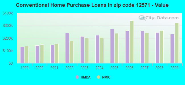 Conventional Home Purchase Loans in zip code 12571 - Value