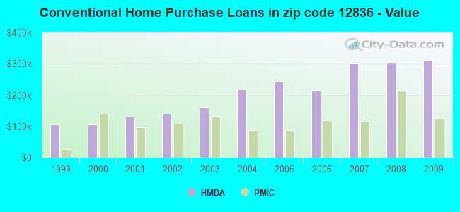 Conventional Home Purchase Loans in zip code 12836 - Value