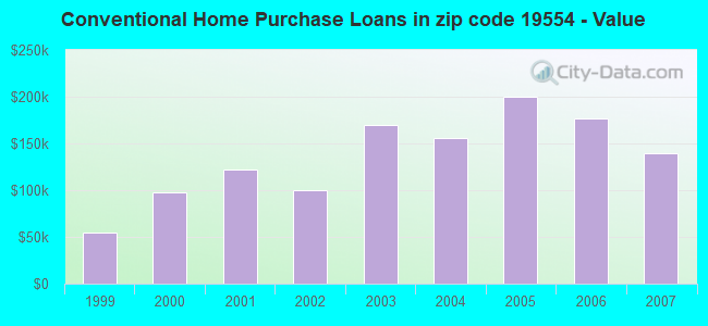 Conventional Home Purchase Loans in zip code 19554 - Value