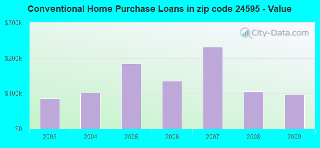 Conventional Home Purchase Loans in zip code 24595 - Value