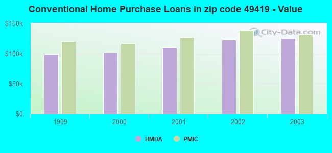 Conventional Home Purchase Loans in zip code 49419 - Value