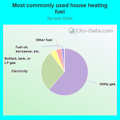 Most commonly used house heating fuel