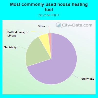 Most commonly used house heating fuel