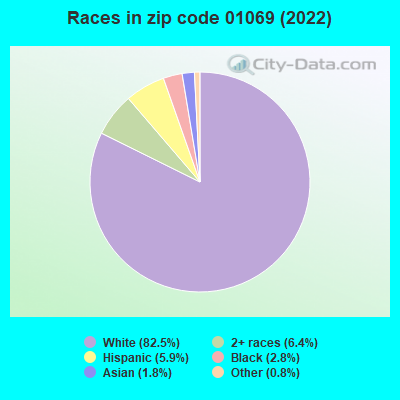 Races in zip code 01069 (2019)