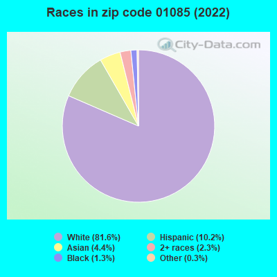Races in zip code 01085 (2021)