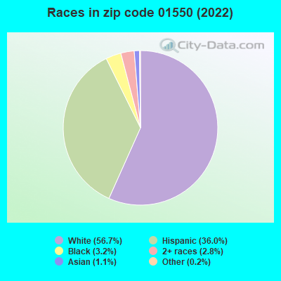 Races in zip code 01550 (2019)