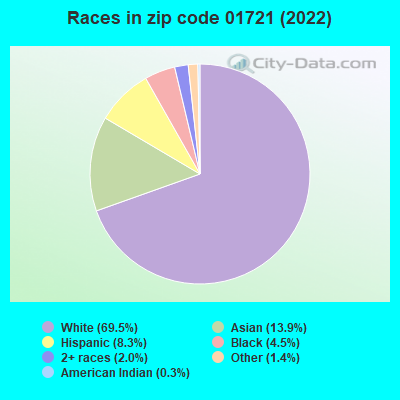 Races in zip code 01721 (2022)
