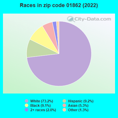 Races in zip code 01862 (2021)