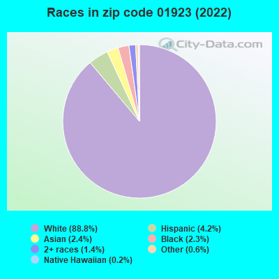 Races in zip code 01923 (2019)
