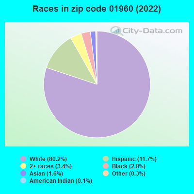 Races in zip code 01960 (2019)