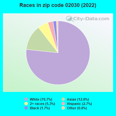 Races in zip code 02030 (2019)