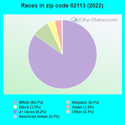 Races in zip code 02113 (2019)