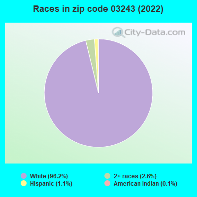 Races in zip code 03243 (2019)