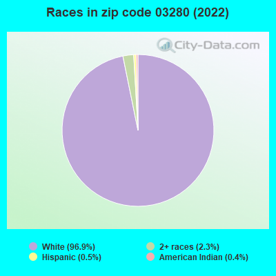 Races in zip code 03280 (2022)