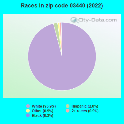Races in zip code 03440 (2022)