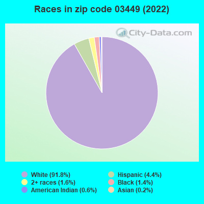 Races in zip code 03449 (2019)