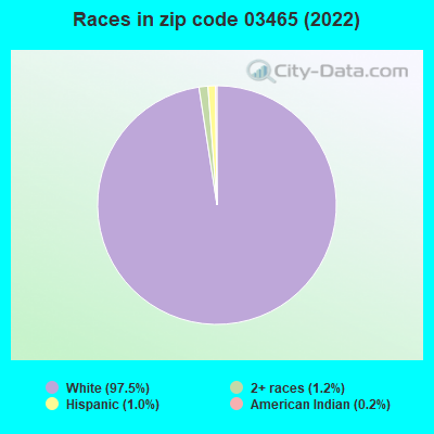Races in zip code 03465 (2019)