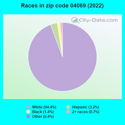 Races in zip code 04069 (2021)