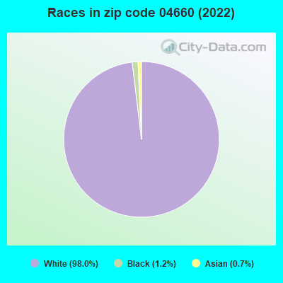 Races in zip code 04660 (2022)