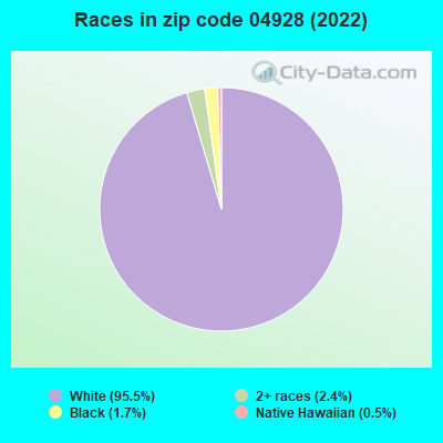 Races in zip code 04928 (2021)