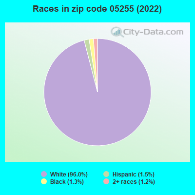 Races in zip code 05255 (2019)