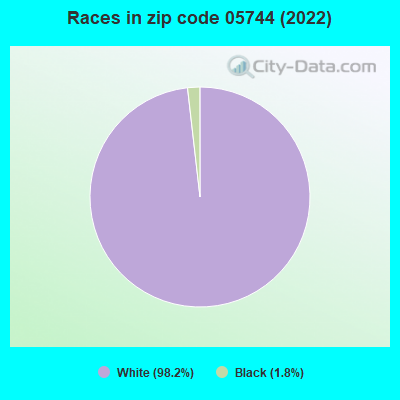 Races in zip code 05744 (2019)