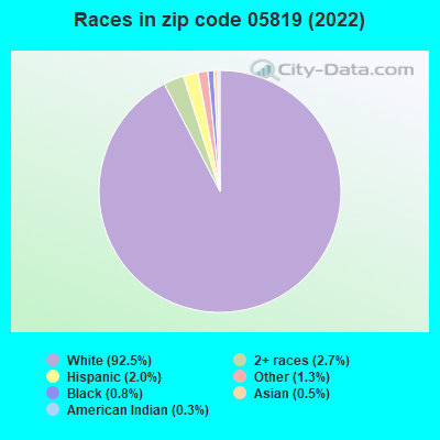 Races in zip code 05819 (2019)