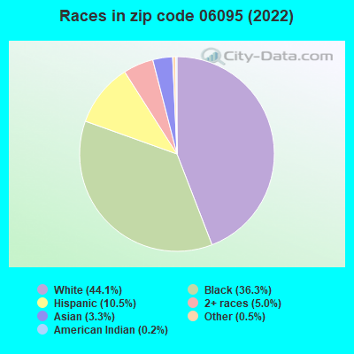 Races in zip code 06095 (2019)