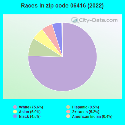 Races in zip code 06416 (2019)