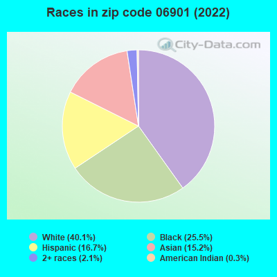 Races in zip code 06901 (2021)