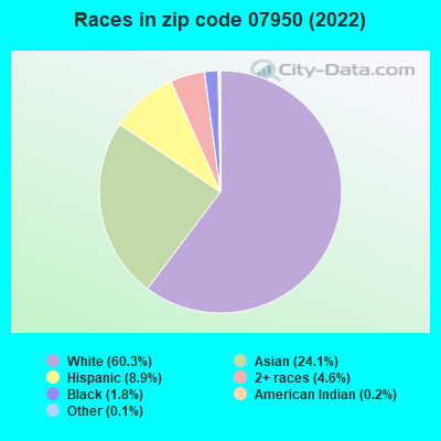 Races in zip code 07950 (2022)