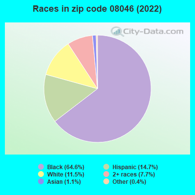 Races in zip code 08046 (2019)